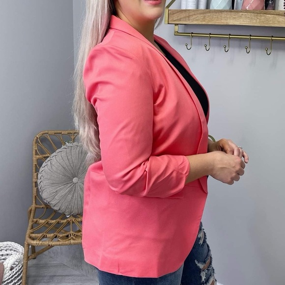 Women's Coral Pink Blazer - Picture 4 of 8